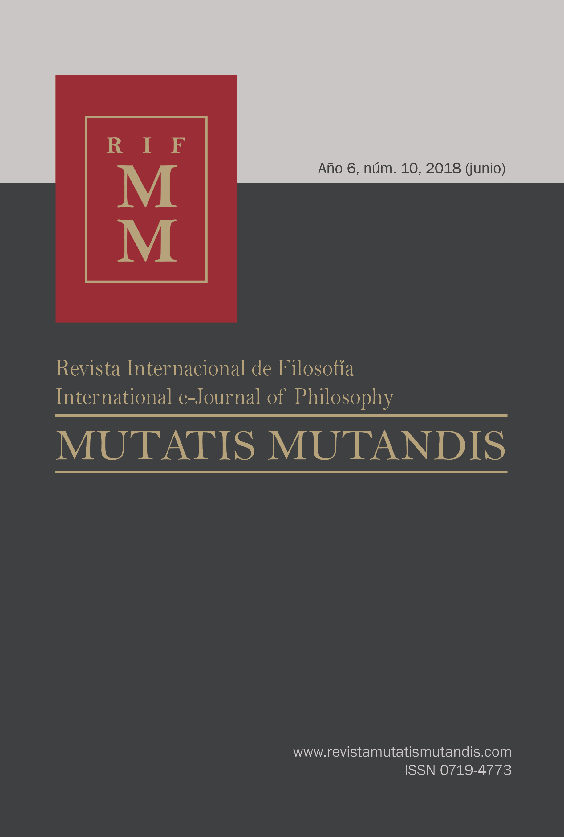 					View Vol. 1 No. 10 (2018): Mutatis Mutandis: International Journal of Philosophy
				