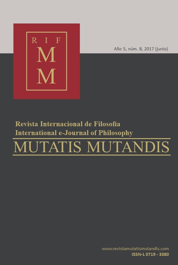 					View Vol. 1 No. 8 (2017): Mutatis Mutandis: International Journal of Philosophy
				